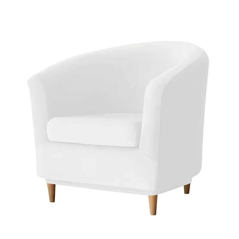 2pc/set Plush Club Chair Slipcover Stretch Elastic Chair Covers Solid Color Tub Chair Slipcovers Spandex Armchair Sofa Cover