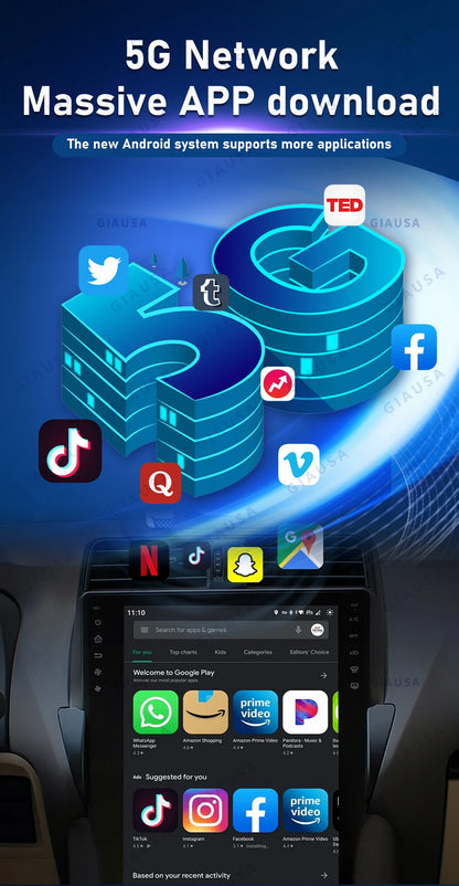 15.8" Qualcomm Android 13 Car Radio For BMW 5 Series GT F07 2011-2017 CIC/NBT Touch Screen Multimedia Player GPS Navigation BT