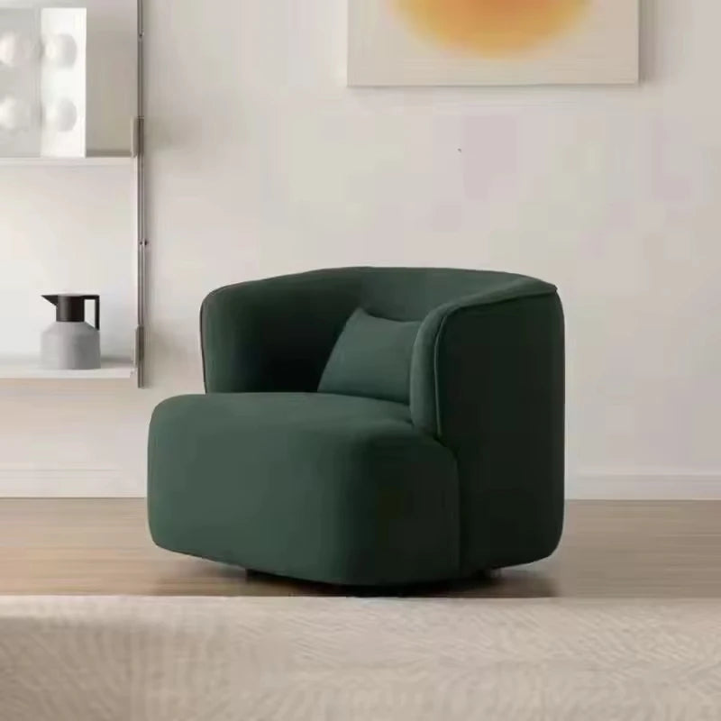 Modern Nordic Single Person Leisure Lazy Sofa Light Luxury Fabric Armrest Accent Chair for Home Furniture for Living Room