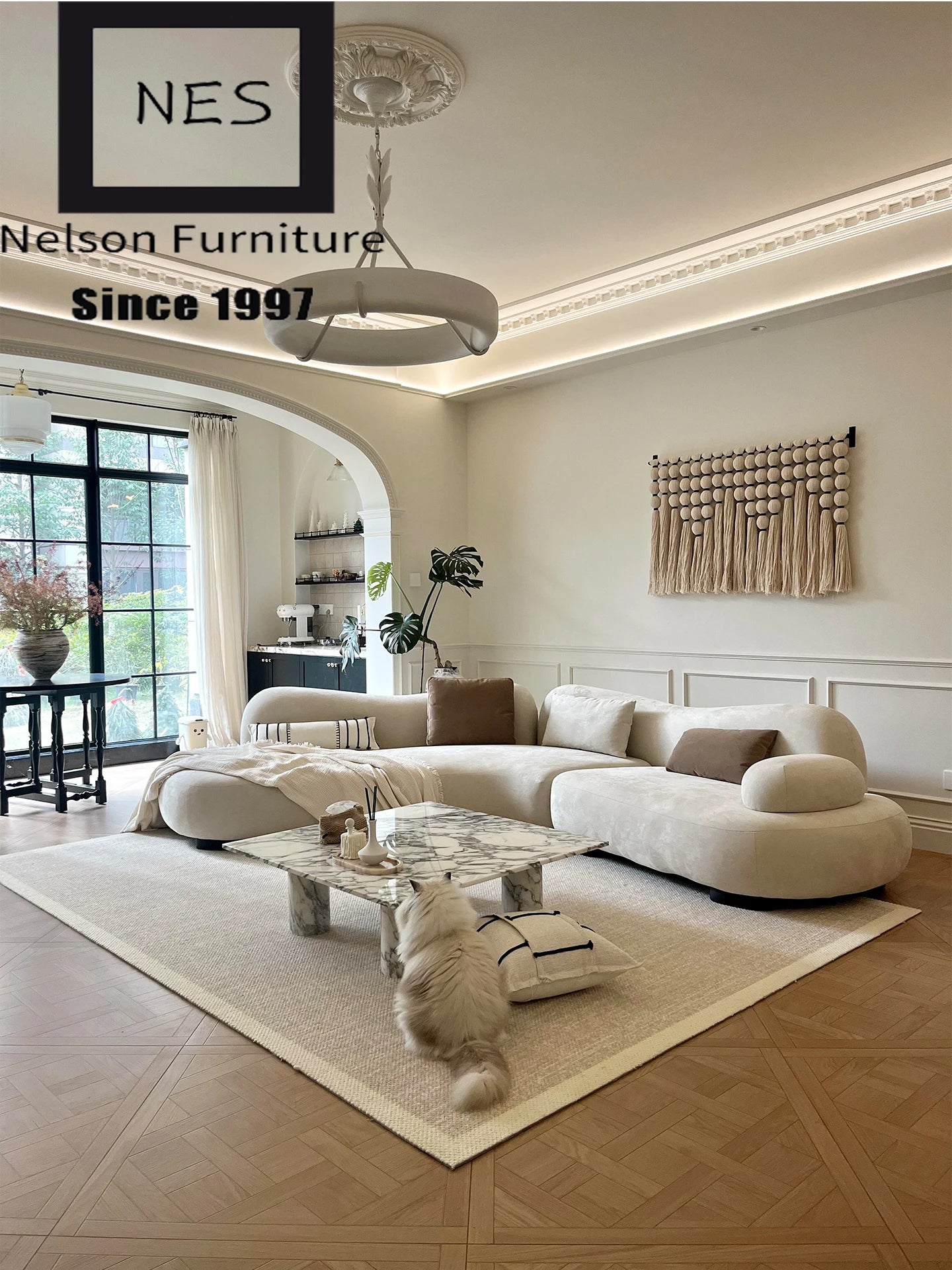 Aesthetics Designer Sofa Unusual Light Luxury Adult Trendy Room Decor Sofas Curved Lounge Comfortable Muebles Home Furniture