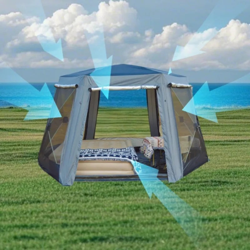 Fully Automatic Outdoor Camping Tent Sun Protection Rainproof Portable Ventilation Tents Large Space Foldable Camping Equipment