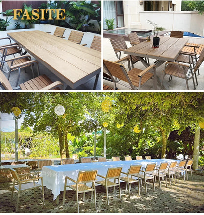 Courtyard table and chair outdoor balcony waterproof and sunscreen garden outdoor leisure table and chair combination