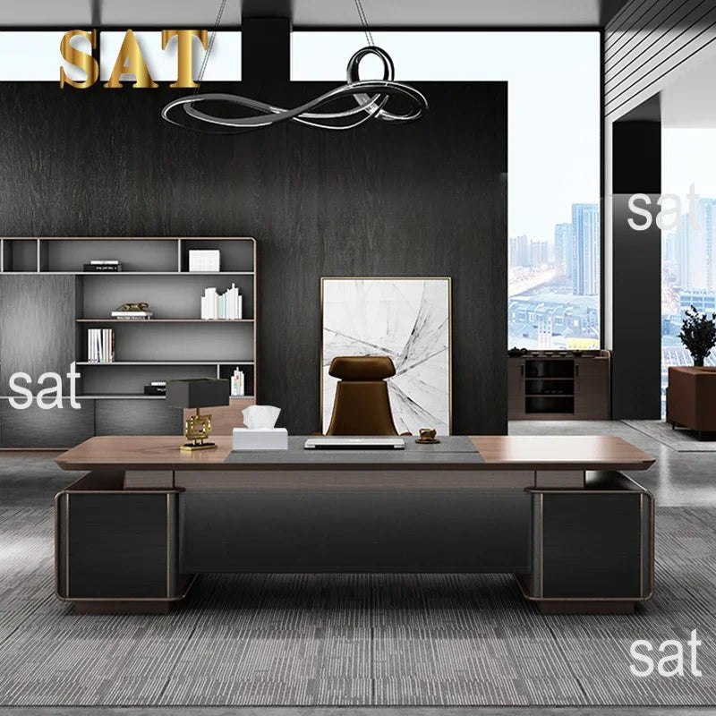 #V New 2024 Boss L Shape Luxury Office Furniture Manager High Tech Modern Executive Ceo Office Desk