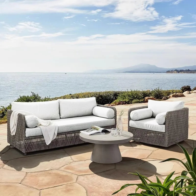 Outdoor rattan sofa, terrace, courtyard garden, outdoor balcony, rattan chair combination villa furniture