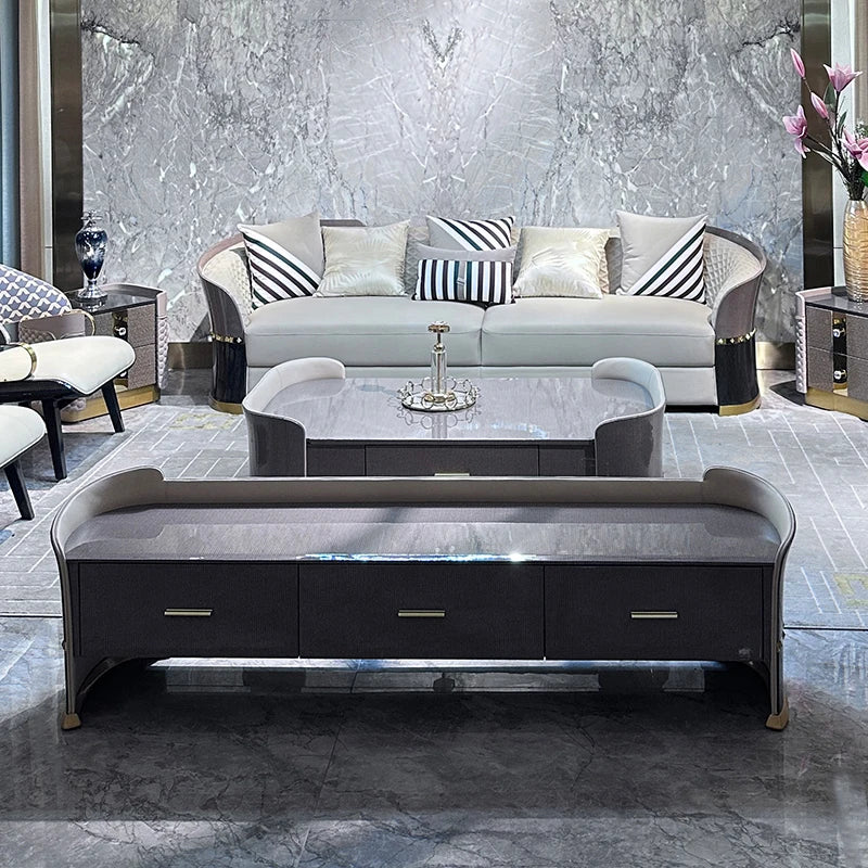 Salon canapés sectionnels salon Tv fond bureau luxe canapé Style nordique cuir Divani Da Soggiorno maison accessoires