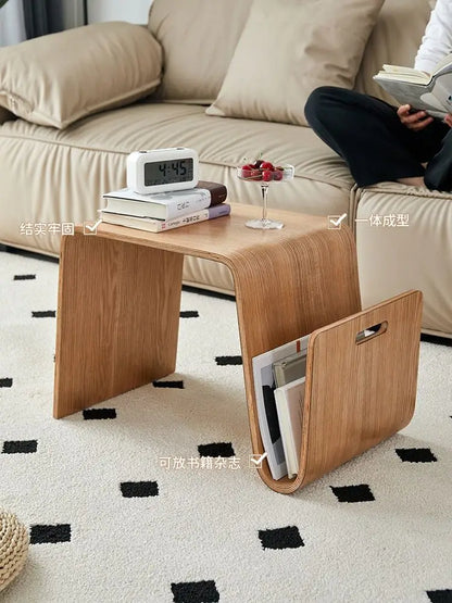 New N-Shaped Coffee Table: Nordic Creative Solid Wood Living Room Sofa Side Table, Bedroom Corner Table & Balcony Coffee Table