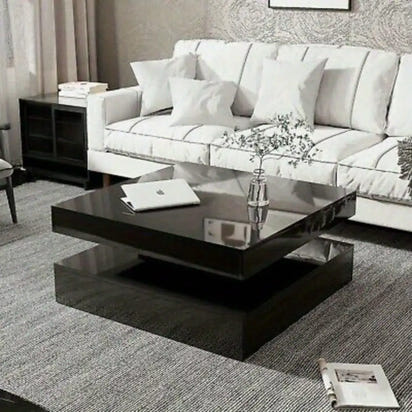 LED Coffee Table with Lights Center Cocktail Table Living Room High Gloss