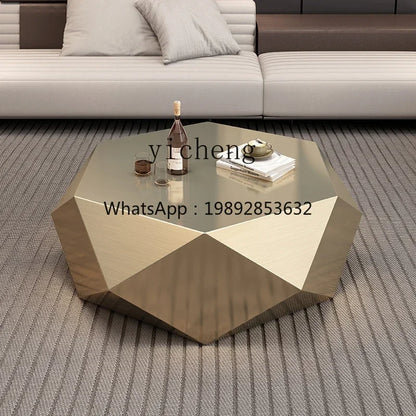 C1 gold diamond coffee table modern simple special-shaped light luxury living room home