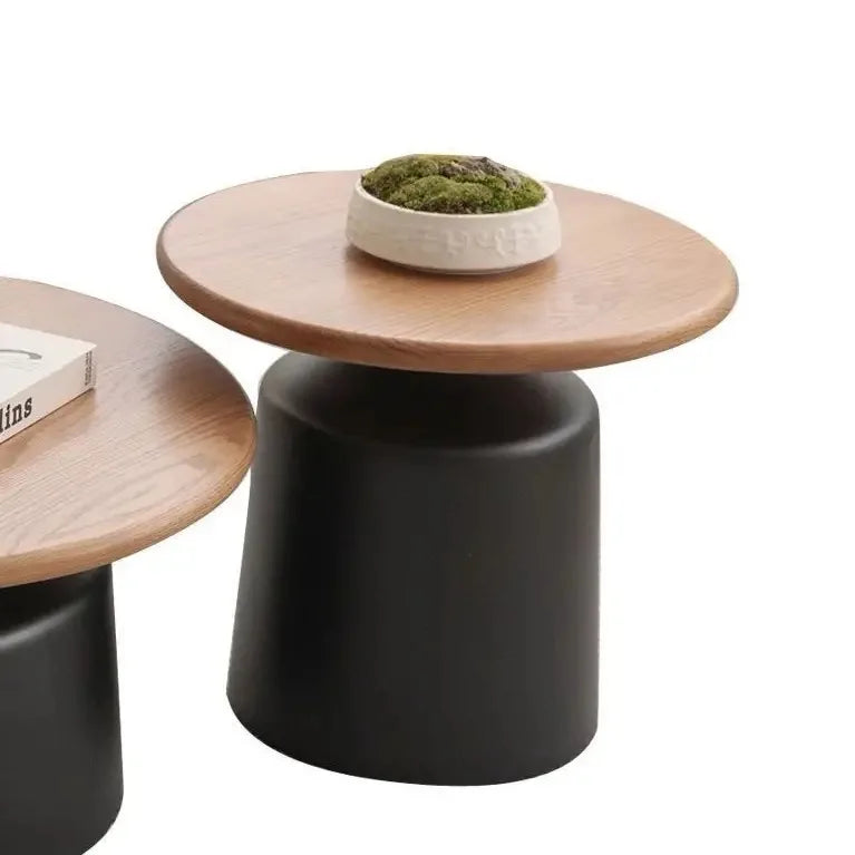 Modern Cream-style Coffee Round Table for Small Space Living Room Japanese Style Minimalist Furniture Living Room Side Table