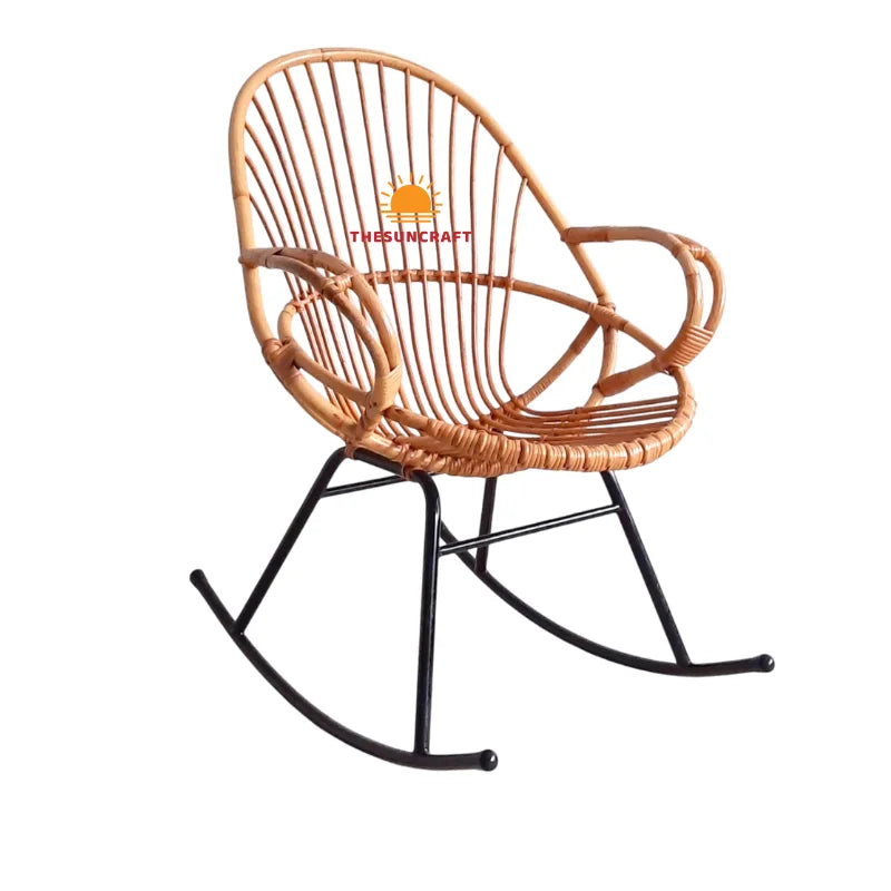 Modern indoor/outdoor adult rattan rocking chair, casual rocking chair