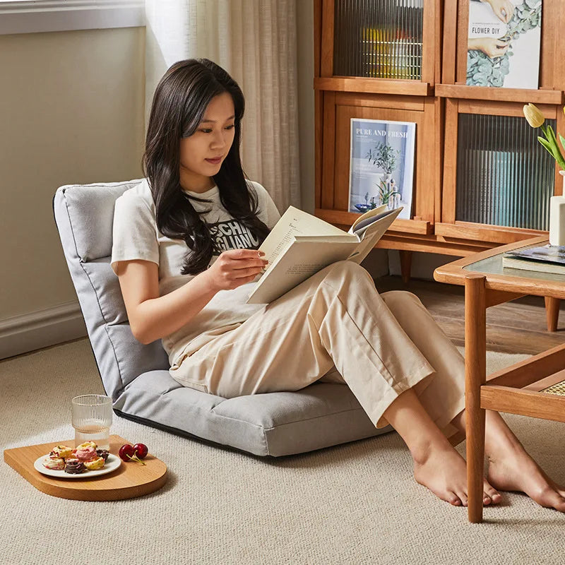 Lazy sofa tatami bay window lazy chair folding fabric can sit single chair balcony bedroom back lying