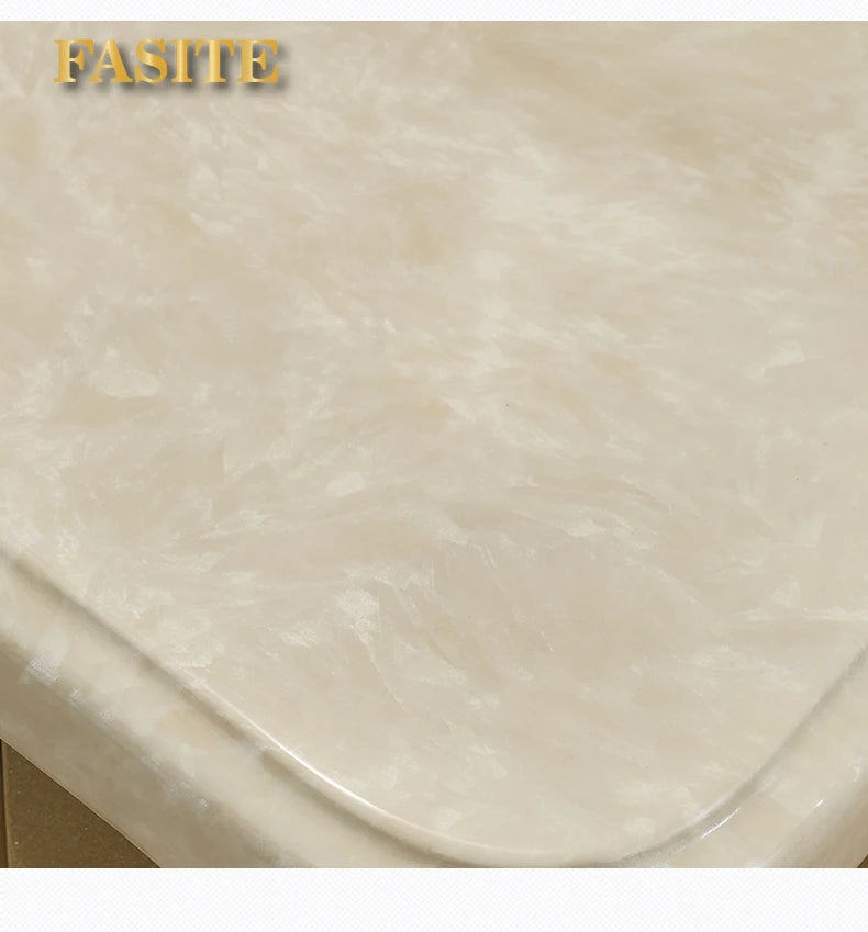 European round dining table and chair combination full solid wood carving flower dining table French marble round dining table