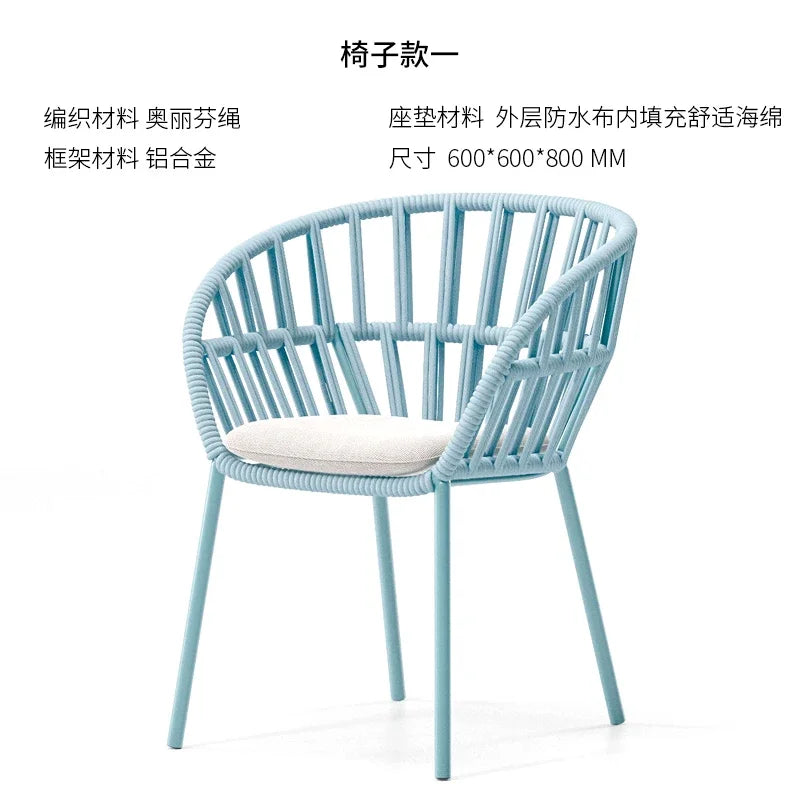 Natural Outdoor Garden Furniture Sets Retro Rattan Waterproof Nordic Garden Furniture Sets Backyard Italian Mueble Decorations