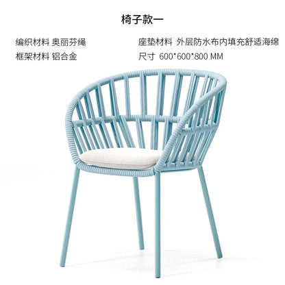 Natural Outdoor Garden Furniture Sets Retro Rattan Waterproof Nordic Garden Furniture Sets Backyard Italian Mueble Decorations