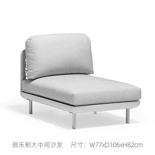 Outdoor rattan sofa, hotel villa, open-air courtyard garden, sofa coffee table