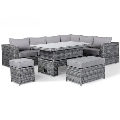 Modern Luxury Lounge Waterproof Patio Couch Sofa Garden Set Fire Pit Aluminum Wicker Rope Rattan Outdoor
