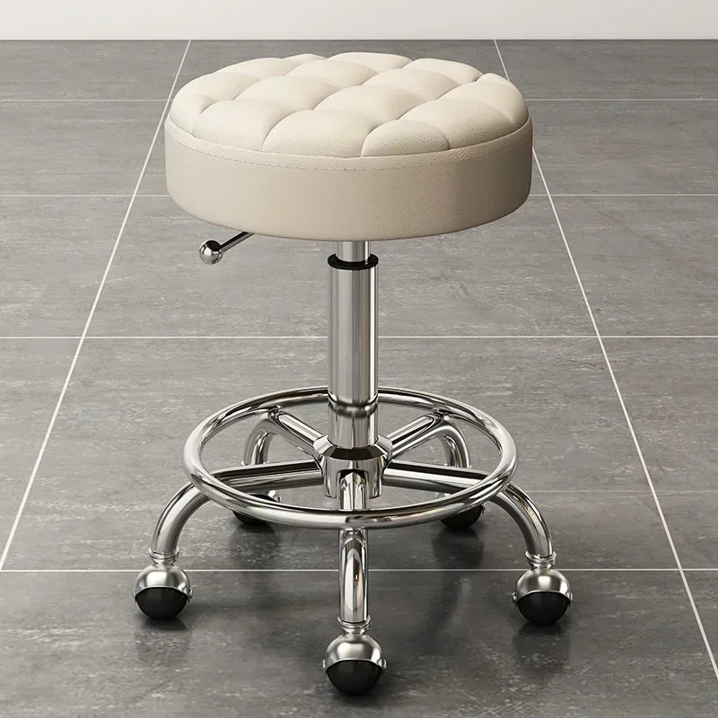 Rolling Hydraulic Chair Beauty Salon Stool Hairdressing Wheeled Beauty Tattoo Chairs Swivel Sedia Commercial Furniture