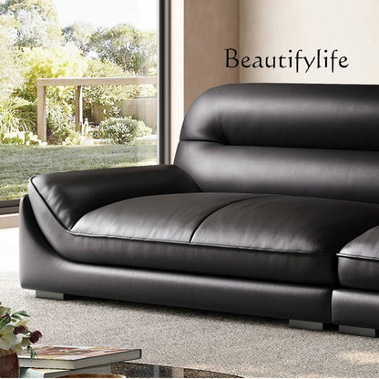 MM Lounge Leather Filler Sofa Living Room Luxury Italian Nordic Lazy Couch Recliner Mini 3 Seater Divani Da Soggiorno Furniture