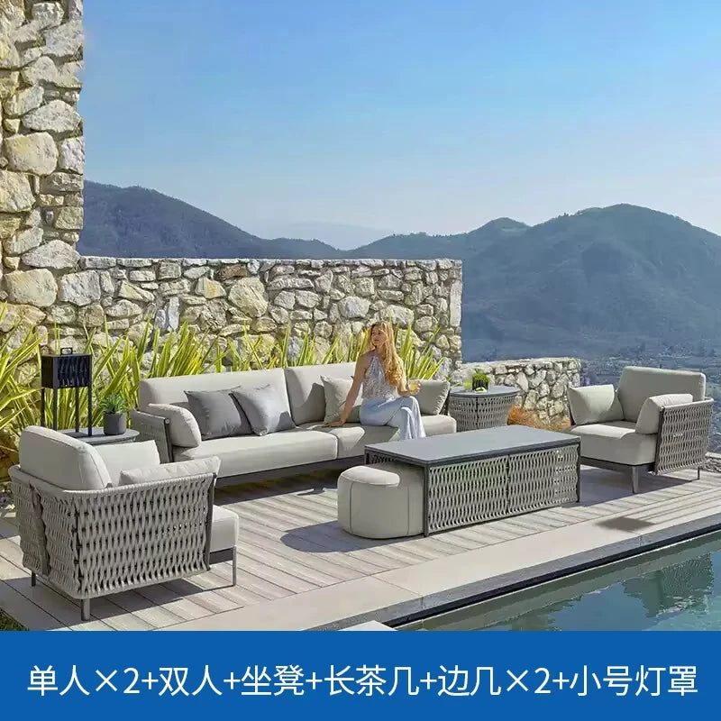 Advanced Luxury Outdoor Sofas Simplicity Creative New Style Garden Sofas Villa Party Accent Furniture Arredo Giardino Lshysf