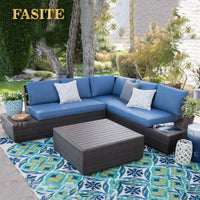 Outdoor sofa courtyard rattan furniture combination
