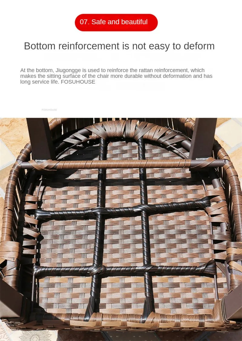 Rattan Garden Table and Chair Balcony Outdoor Furniture Sets Modern Outdoor Leisure Rattan Table and Chair Garden Furniture Sets