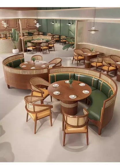 Card seat sofa cafe noodle shop western restaurant table and chair combination commercial