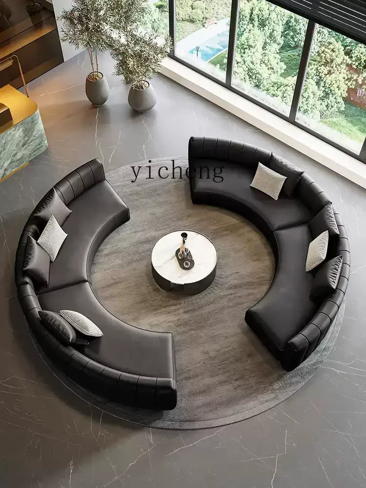 lobby curved sofa light luxury sales office negotiation beauty salon club reception lounge area sofa combination