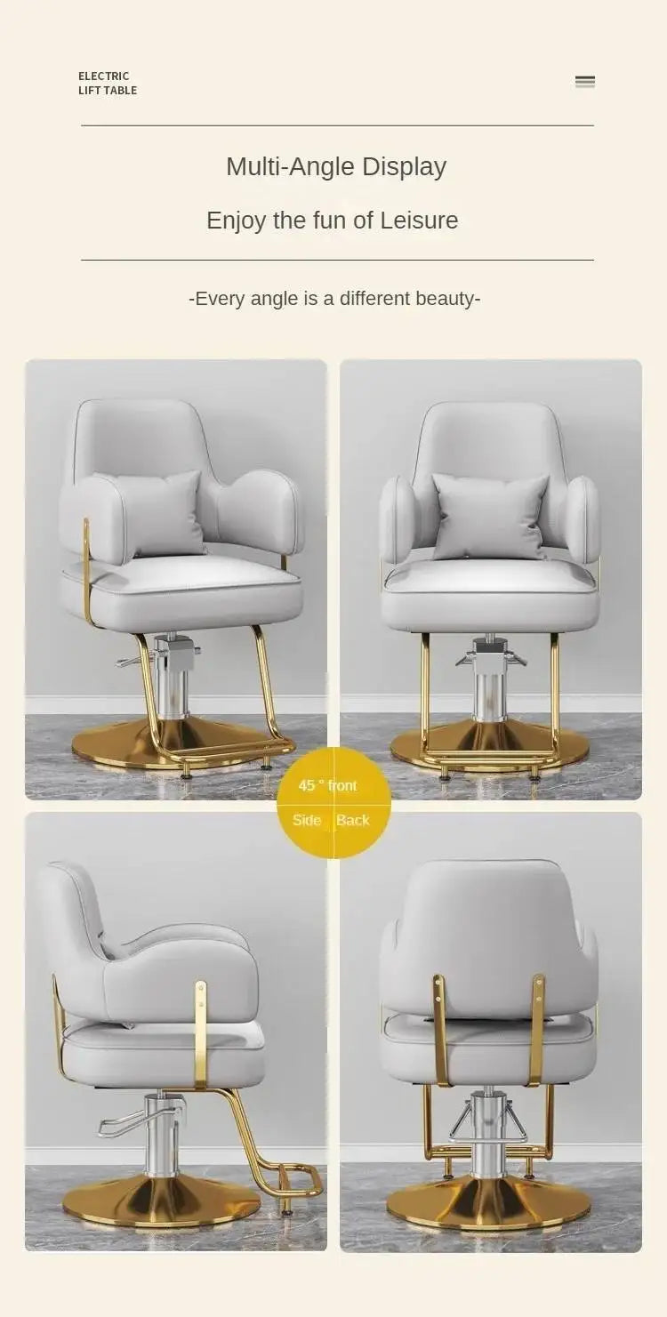 Style Durable Hair Salon European Barber Chairs Hairdressing Chair Dressing Room Back Armchair Recliner Cabeceros Furniture