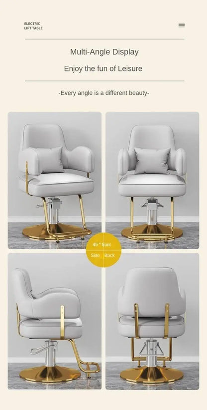 Style Durable Hair Salon European Barber Chairs Hairdressing Chair Dressing Room Back Armchair Recliner Cabeceros Furniture