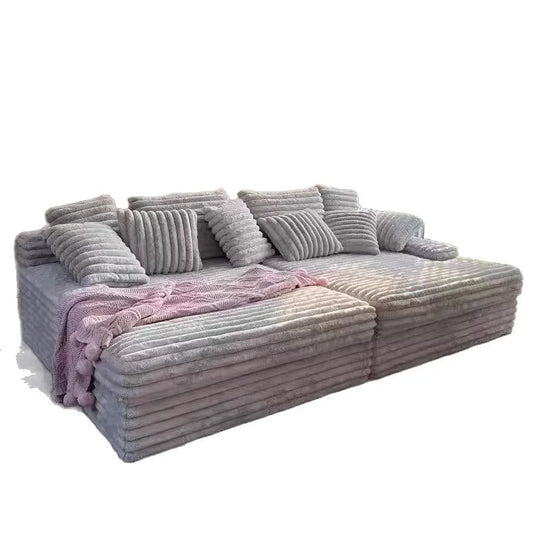 Lazy cloud concubine full sponge compression sofa lazy sitting deep fabric bedroom balcony reclining detachable sofa