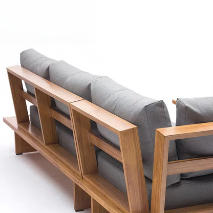 Garden Garden Furniture Outdoor Sofa Set Modern Home Style Teak Sofa with Coffee Table
