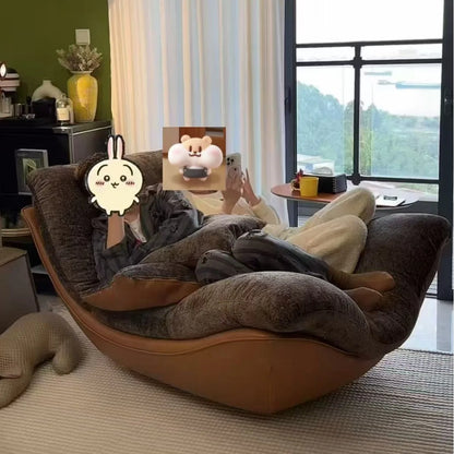 Italian minimalist living room couple double sofa recliner advanced reclining sleeping lazy sofa down