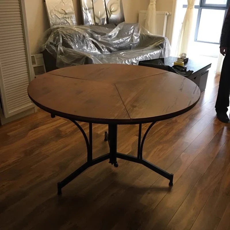 z Kitchen Legs Dining Table Nordic Space Saving Vanity Folding Dining Table Wooden Design Mesa Plegable Furnitures   z