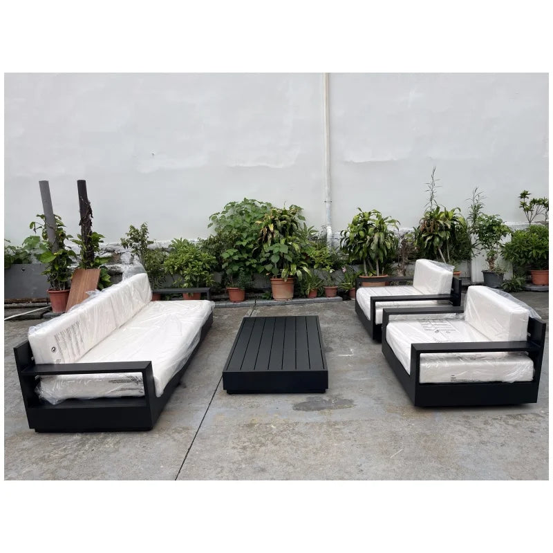 Durable Aluminum Sofa Set Patio Furniture Sets Luxurious Outdoor Garden for Patio Garden Apartment