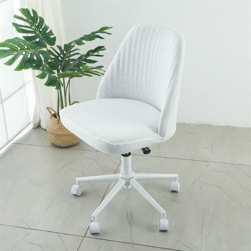 1PC Elastic Curved Office Chair Cover Polar Fleece Duckbill Chair Cover Chair Slipcover Stretch Seat Covers for Kitchen Hotel