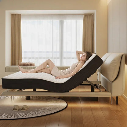 Elegant Modern Double Bed Luxury Upholstered Comferter Adults Bed Adjustable Electric Cama Box Casal Bedroom Furniture