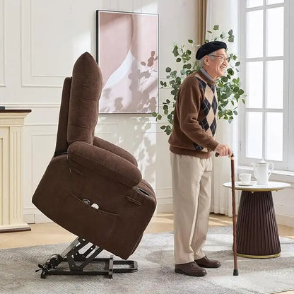 Power Lift Recliner Chair for Elderly - Electric Massage & Heat Recliner with 45° Assist Stand, Living Room Sofa for Small Space