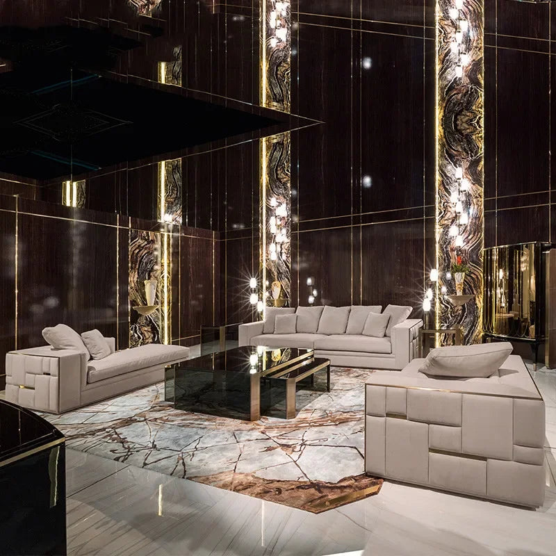 Italian Three-person Leather Sofa