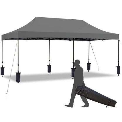 10x20 Pop Up Canopy Tent Commercial Instant Waterproof UV Protection Outdoor Party Event Festival White Custom