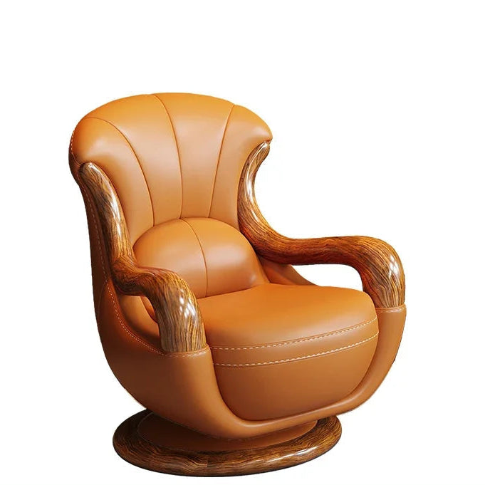 ld25 Modern new Chinese ebony top layer cowhide European simplicity Italian minimalism