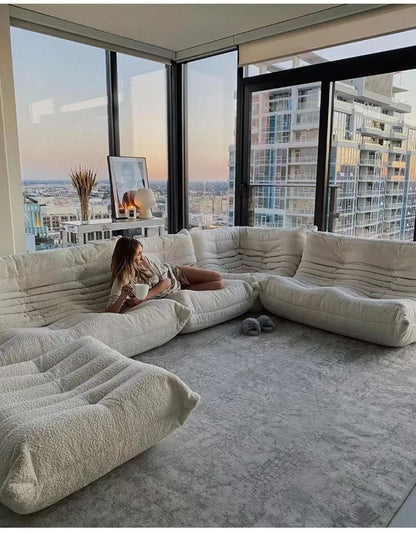 Caterpillar Lazy Sofa Living Room Sleepable or Lying Balcony Bedroom Single Sofa Leisure Chair Home Furniture Sofa Chair