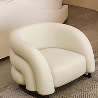 Canapé incurvé de forme spéciale crème vent, célébrité d'internet, magasin de vêtements irrégulier pour femmes, salon de beauté, zone de repos, canapé de réception