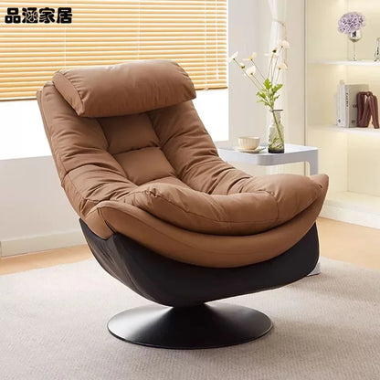 Neck Support Swivel Chairs Ergonomic Back Lazy Meditation Modern Chair Living Single Design Fauteuil