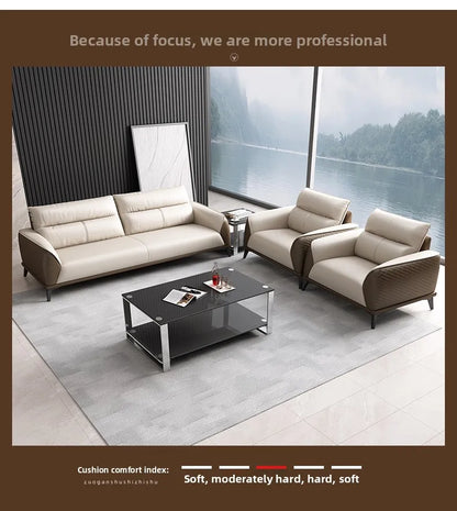 Office Sofa Business Simple Modern Rest Area Three-person Meeting Room Reception Negotiation Coffee Table Combination Office