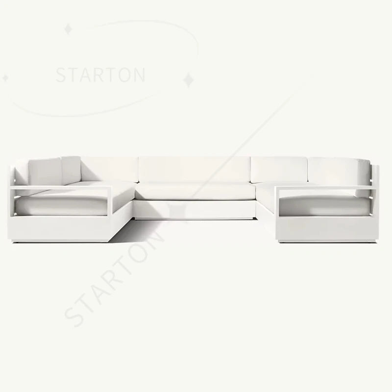 Aluminum Outdoor Sofa Set Furniture Metal Modern Furniture Patio Villa Sofa Set Sofas Luxury Outdoor Furniture