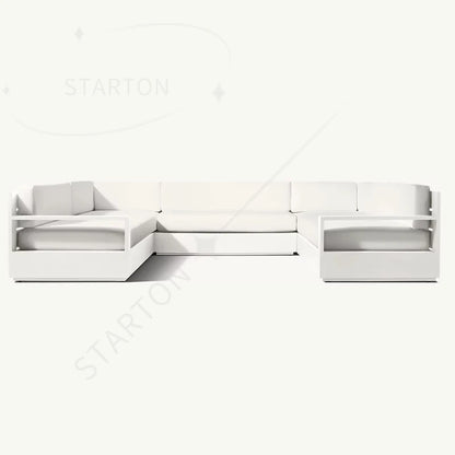 Aluminum Outdoor Sofa Set Furniture Metal Modern Furniture Patio Villa Sofa Set Sofas Luxury Outdoor Furniture