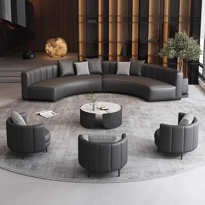 lobby curved sofa light luxury sales office negotiation beauty salon club reception lounge area sofa combination