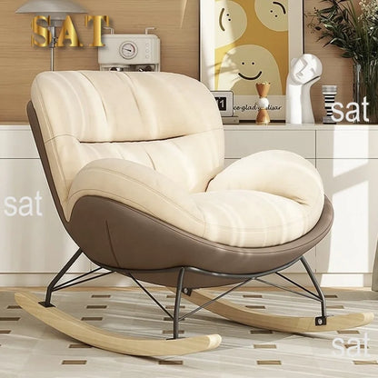 */-* Modern Eggshell Design Adult Recliner Chair Single Leisure Sofa Chair For Living Room Balcony