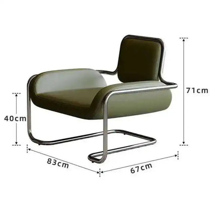 Armchair Nordic Chairs Comfortable Leather Living Portable Room Sofa Relaxing Single Person Backrest Chair Office Home Furniture