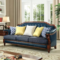 American sofa apartment small apartment living room sofa American solid wood